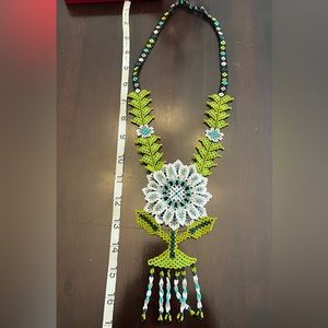 Hand-beaded statement necklace